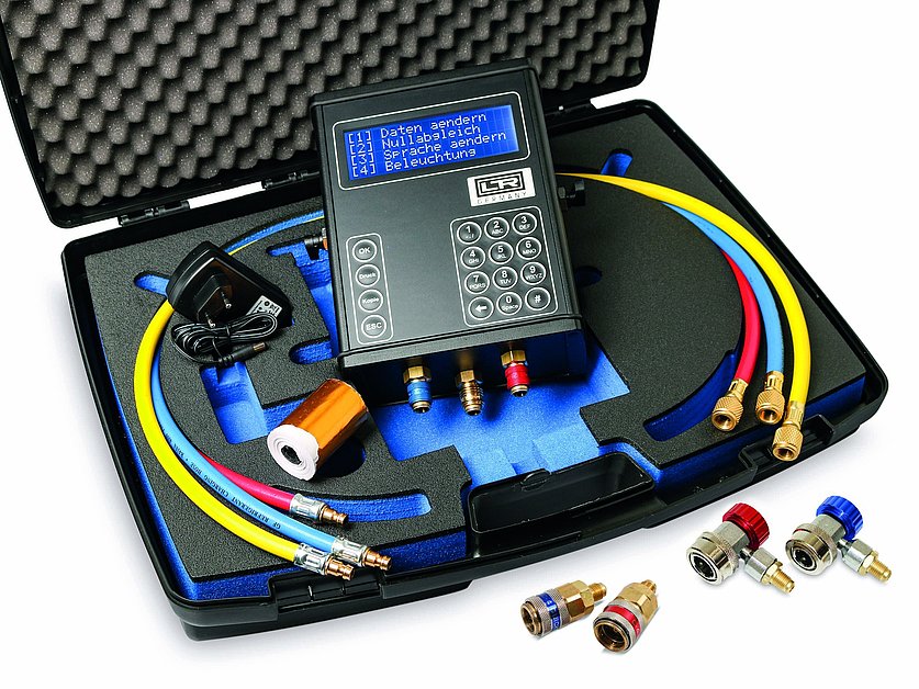 Klimaanlagen Dichtigkeitsprüf-Set mit integriertem Prüfprotokolldrucker