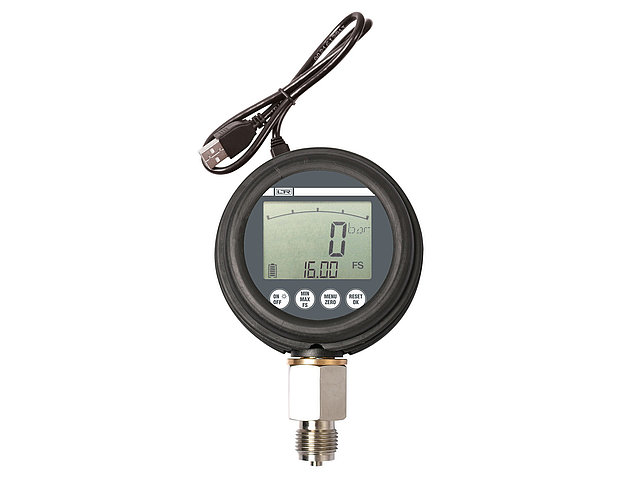 Hydraulic digital pressure gauge with data logger and battery 25 barr