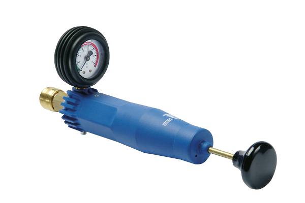 Cooling system tester with quick coupling and drain valve