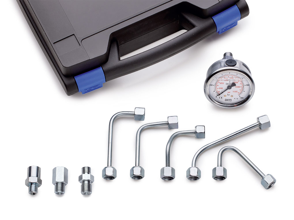 Common rail high pressure testing device with analogue display (1000 bar)