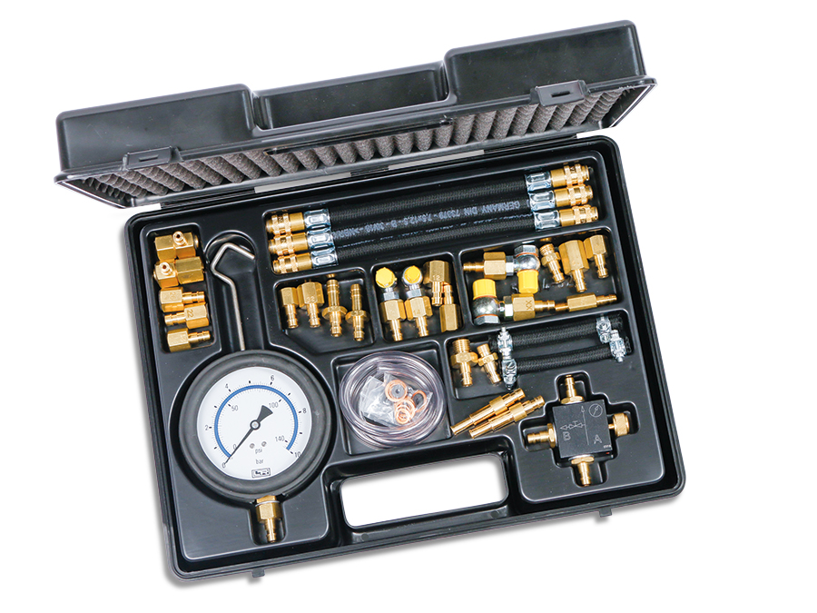 Systemdruck-Prüfgerät für mechanische und elektronische Kraftstoff-Einspritzsysteme